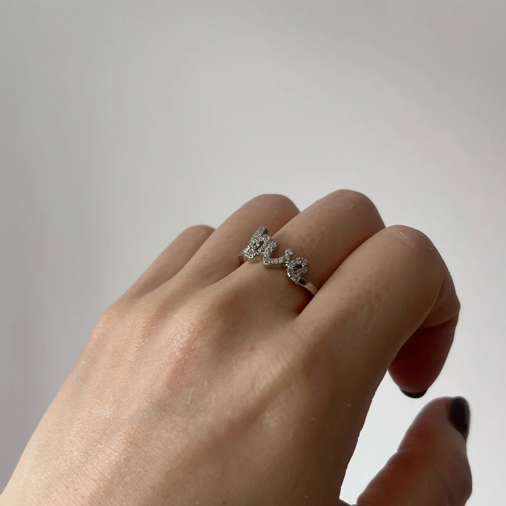 NWT Diamonique Love Diamond Ring - Picture 4 of 7